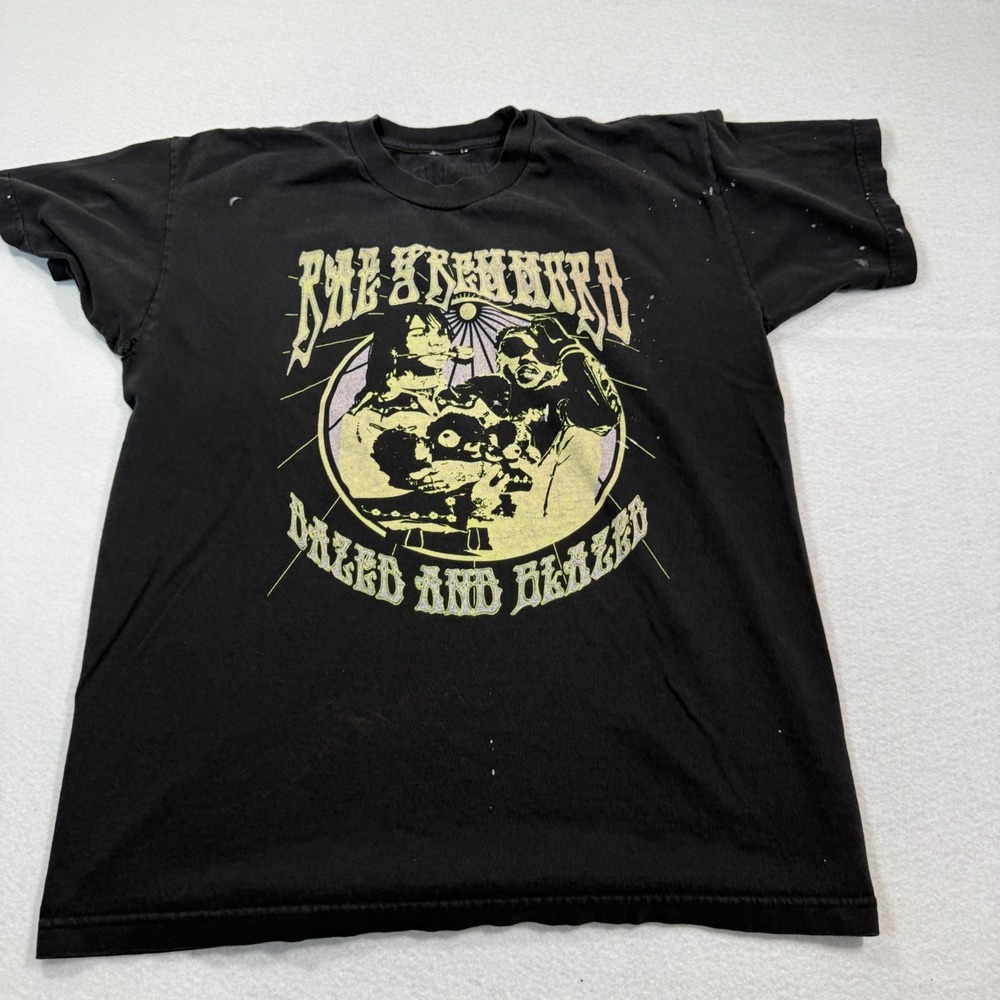 Dazed and Blazed Shirt Men L Black Graphic Stoner Tee Cotton‎ Rock Band Style